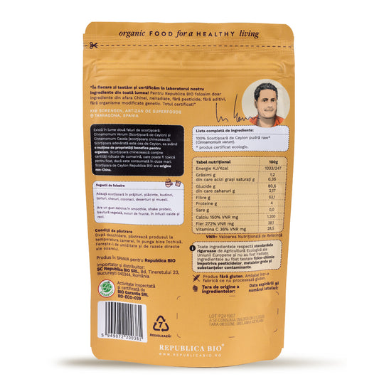 Scortisoara de Ceylon Ecologica, Originala, Certificata Republica BIO, 100 g